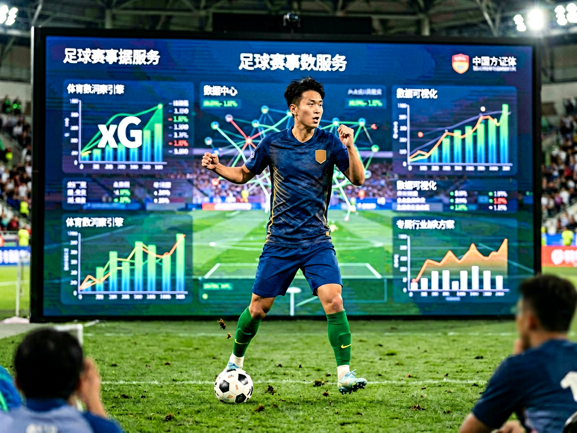 体育数据可视化展示，大屏幕呈现比赛数据统计图表和趋势分析